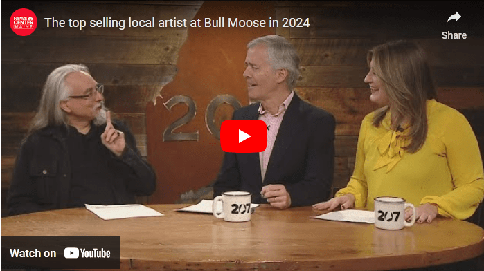 Chris Brown being interviewed on the local NBC affiliate, NewscenterMAINE.