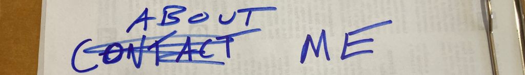 About Me written in blue marker